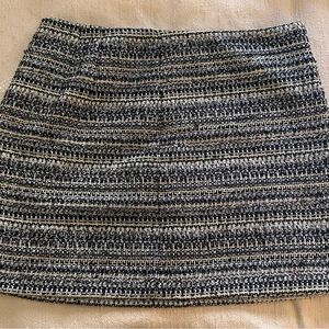Chic Black and White Tweed Skirt